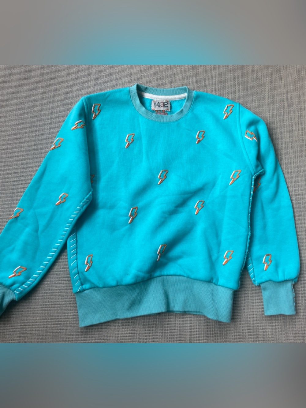 Turquoise Graphic Crewneck Sweatshirt - Women's Sweatshirt
